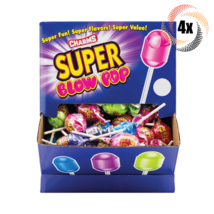 4x Boxes Charms Assorted Super Blow Pop Lollipops Candy | 100 Per Box | 1.13oz - £139.03 GBP