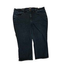 NYDJ Marilyn straight 18WPu capri indigo blue jeans pants liftxtuck tech... - $18.94
