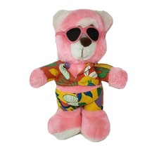 12&quot; Vintage Dan Brechner Pink Teddy Bear W/ Outfit Stuffed Animal Plush Toy - £29.52 GBP