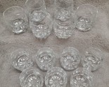 SET OF 13 Shot Glasses - Heavy Base Clear Glass Set - Tequila Whiskey Pa... - £15.45 GBP