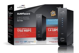 Arris Sur Fboard (32x8) Docsis 3.0 Cable Modem Plus AC1750 Dual Band Wi-Fi Router - £78.15 GBP