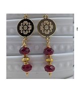 Arabian Nightfall Earrings • Swarovski Ruby Crystal Earrings - $20.00