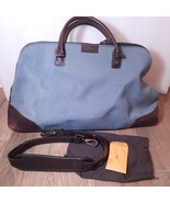 Vintage Hartmann LARGE blue Tweed leather Carry-On Overnight Luggage Tot... - £112.08 GBP