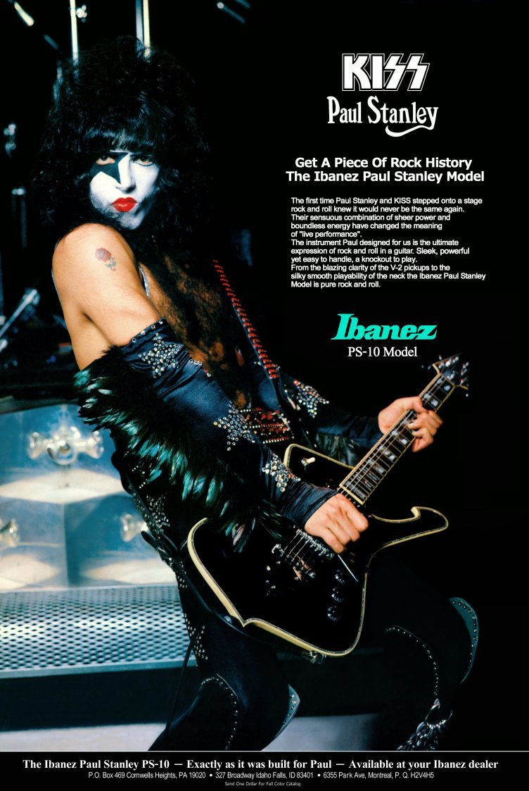 KISS Paul Stanley 24 x 36 Custom Ibanez PS10 and 50 similar items