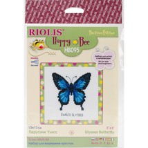 RIOLIS Counted Cross Stitch Kit 5X5-Ulysses Butterfly (14 Count) - $35.49