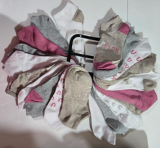 20 Pack Womens True Religion Brand Jeans Socks  Logo Low Cut Gray Pink N... - $34.99