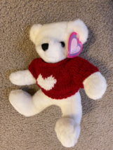 1999 GAC Valentines Heart Sweater Teddy Bear Plush Stuffed Animal Toy w/... - £10.95 GBP