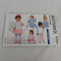 Butterick 5791 Sewing Pattern Infants Dress Top Pants Overalls Size NB-S-M Uncut - £6.17 GBP