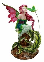 Ebros Gift Amy Brown Magenta Forest Fairy With Flirting Hummingbird Figu... - £51.50 GBP