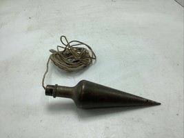 Vintage Brass 12 oz Plumb Bob Carpentry Steel tip Twine - $409.89 MXN