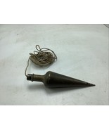 Vintage Brass 12 oz Plumb Bob Carpentry Steel tip Twine - $406.55 MXN