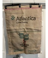 Cafes Do Brasil Burlap Coffee Bean Bag Sack Jute 38”X27” Atlantica Coffe... - €24,87 EUR