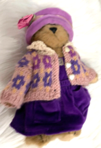 New Boyds Bears Bailey &amp; Friends Bear New purple Plush Stuffed Animal Toy 9 in T - £15.56 GBP