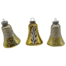 Vtg West Germany Christmas Bell Ornaments Marked DBGM &amp; DGM Gold Tone Lot of 3 - £11.19 GBP