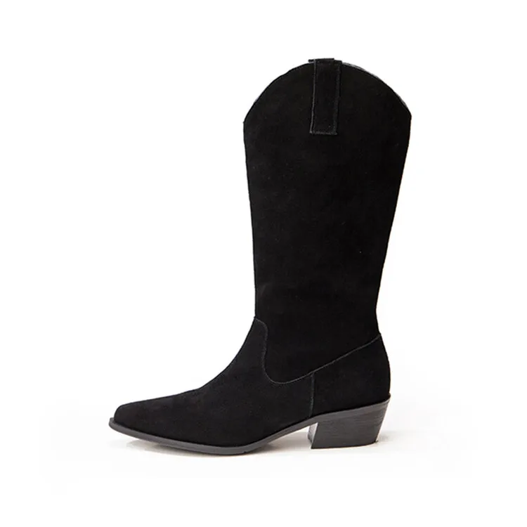 2023 New Autumn/winter Women&#39;s Boots Pointed Toe  Heel Boots Mid-calf Bo... - $384.06