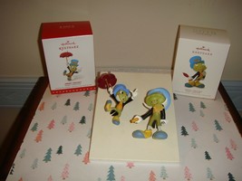 Hallmark Disney Pinocchio Limited Edition 2015 And 2019 Jimny Cricket Ornaments - £41.55 GBP