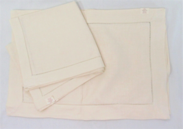 GEVALIA KAFFE Collection Beige Linen Blend 8-PC Placemats and Napkin Set... - £43.16 GBP