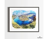 Premium art print vrbas river in watercolors by dreamframer art thumb155 crop