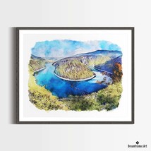 Premium Art Print &quot;Vrbas River&quot; in Watercolors, by Dreamframer Art - $37.95+