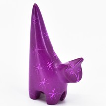 Vaneal Group Hand Carved Kisii Soapstone Tiny Miniature Pink Kitten Cat Figure - £11.13 GBP