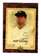2007 MLB Artifacts Matt Holliday 43 Colorado Rockies Upper Deck Baseball Card - £2.37 GBP