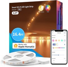 Smart Pro LED Strip Lights, 16.4ft RGBWW WiFi Strips Compatible with Apple - £29.09 GBP