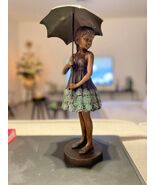 Rainy Day Stroll – Bronze Sculpture. 18x20x45cm - 3.2Kg - $721.09