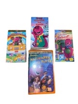 Lot Of 4 Barney VHS School, Halloween, Christmas, Adventure Bus Tested Working - £16.37 GBP