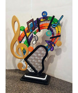 Music Sculpture, Colorful Clef brushed Metal Piano Tabletop Sculpture by... - $582.47 CAD