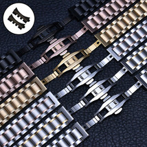 26mm Stainless Steel Silver/Black/Gold/Rose Watch Bracelet/Watchband - £20.83 GBP+