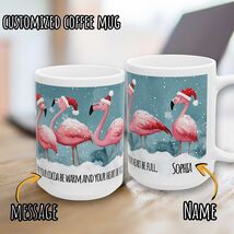 Personalized Text Custom Mug Christmas Flamingo Coffee Cup Family Gift (... - $12.99+