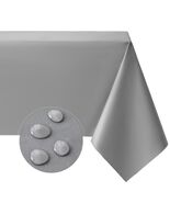 Aironment 100% Waterproof PVC Tablecloth Vinyl Rectangle 54x78 Light Grey - €13,06 EUR
