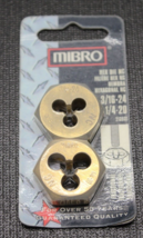 MIBRO Steel Hex Dies 3/16-24 and 1/4-20 NC Machine Screw (bn) - £3.99 GBP