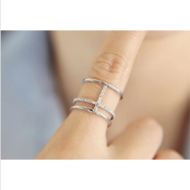 Sterling Silver Multi-Layer Adjustable Ring - FAST SHIPPING!!! - £7.98 GBP