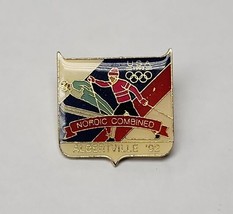 Vintage USA Winter Olympic NORDIC COMBINED 1992 Albertsville Lapel Pin - £3.92 GBP