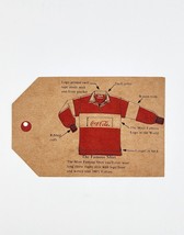 Vintage 1986 Coca-Cola Clothes Rugby Shirt Tag for Murjani Cardboard Hanger - $22.76