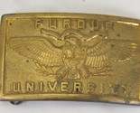 Purdue University Belt Buckle Vintage Early 1900s 3&quot; x 1.75&quot; Metal  - $21.55