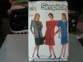 Simplicity 9865 Misses 2-Piece Dress Pattern - Size 18-26 Bust 40-48 Waist 32-26 - £8.25 GBP