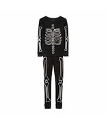Boy&#39;s Black Glow-in-The-Dark Halloween Skeleton Pajama Set - €12,84 EUR+
