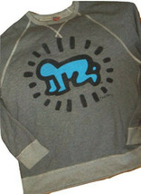 Keith Haring Junk Food Blue Crawling Baby Long Sleeve Gray T-Shirt EUC Unisex - £19.39 GBP