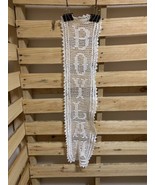 Vintage Hand Made Crocheted Table Runner Name Boylan KG Doily White - $13.56 CAD