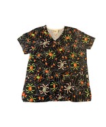 Tafford Womens Size Large Black Short Sleeve Scrub Top Shirt Medical Nur... - $15.83