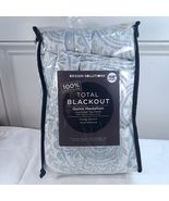 Design Solutions Quinn Medallion Curtain Single Panel 50x108” Total Blac... - $78.87 CAD