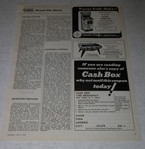 Chicago Coin Circus Game Cash Box Magazine Clipping Vintage 1970 Foot-Ba... - £11.98 GBP