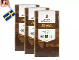 3 Packs of Arvid Nordquist Coffee Medium Roast, Mellanbrygg 500g (17.63o... - $41.01