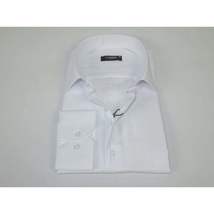 Men's Shirt By CASILA Turkey Cotton Blend Long Sleeves 501990-09 Solid White image 4