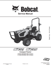 BOBCAT CT1021, CT1021 B4VF11001, B4VG11001 &amp; UP SERVICE MANUAL SN 737151... - €12,98 EUR