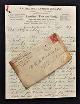 1897 antique  berks pa handwritten LETTER Laurel Hill Lumber Co signed EDWIN DeL - £33.53 GBP