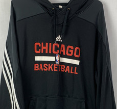 Chicago Bulls Hoodie Sweatshirt Adidas NBA Authentic Climawarm Men’s Large - £39.32 GBP
