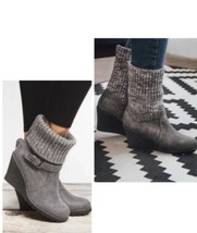 NWT Women&#39;s MUK LUKS Georgia Fashion Boots Style 16904 Grey Knit sz 10 - £38.11 GBP